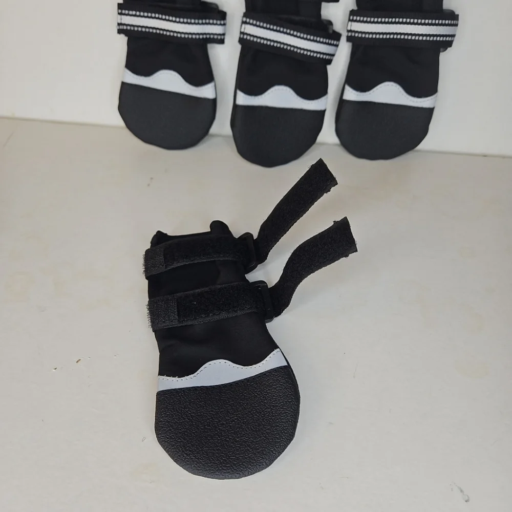 Black and White Dog Boots